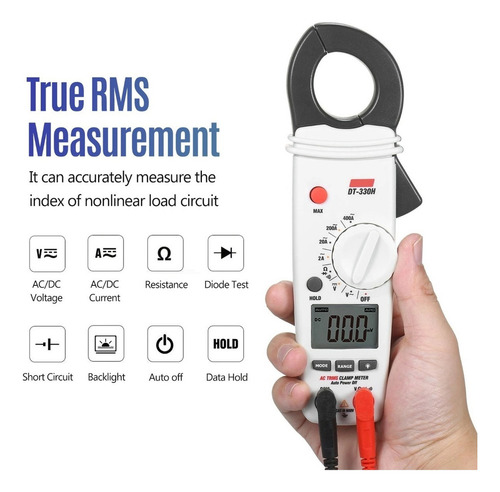 Medidor De Voltaje True Rms Pinza Amperimétrica, Multímetro