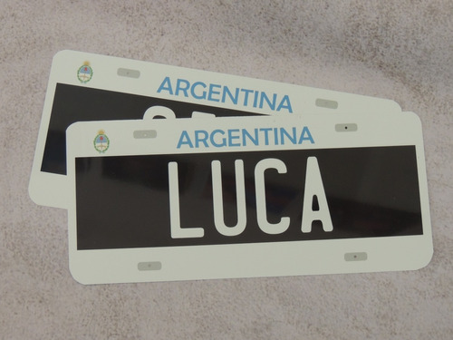 Placa Chapa Patente Personalizada 13x30cm C/ Nombres 