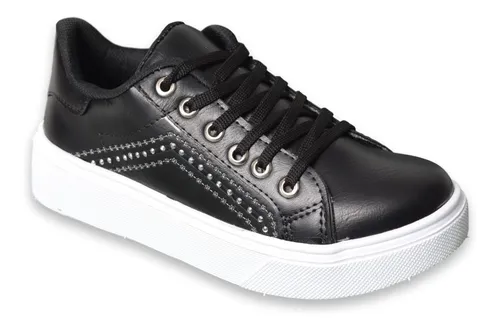 Zapatillas Urbanas Mujer Campus 760 Brillos Strass Cordon