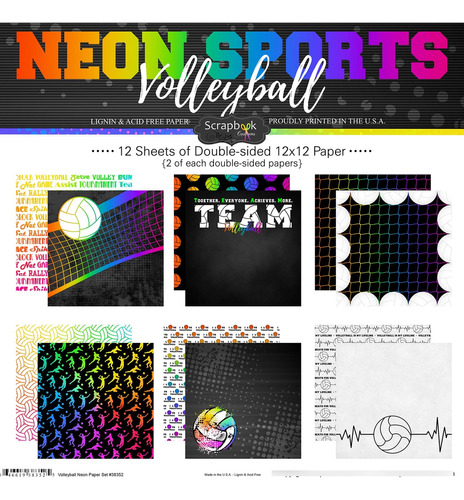 Scrapbook Customs Voleibol Kit Neon