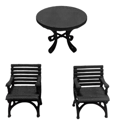 1/64 Mini Adornos Muebles Miniatura Resina Mesa Y Negro