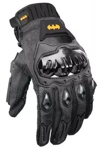 Guantes Para Motocicleta Kov Negro Amarillo Batman Dc Ns