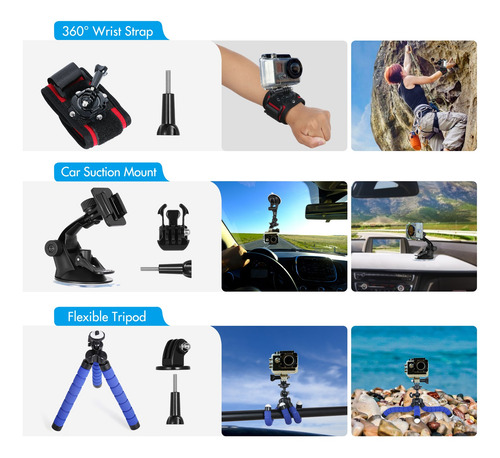 Imagen 2 de 6 de Kit De Montaje Para Cámara Con 7 Xiaomi 5 Con Insta360 Sport