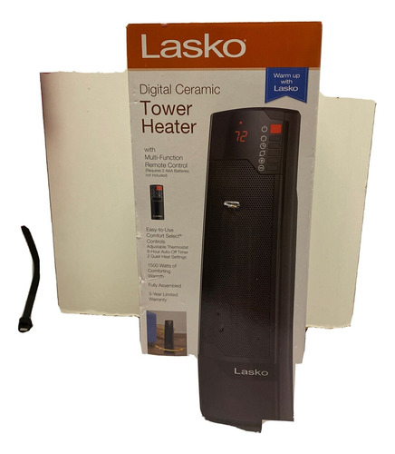 Calefactor Lasko Digital De Ceramica En Torre 1500w