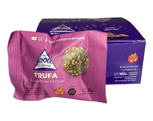 Trufas De Datil Y Mani The Food Alchimist 20 G X 8 Un