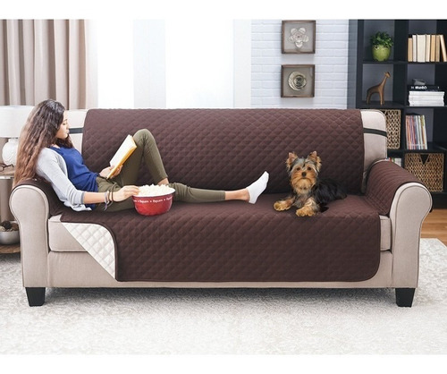 Protector Sofa Forro Protector Muebles 3 Puestos Doble Faz