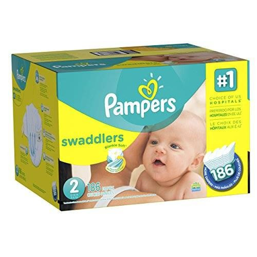 Pampers Pañales Swaddlers Tamaño 2 Economía Paquete Plus 186
