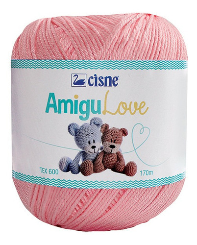 Fio/lã Cisne Amigulove 100g (amigurumi) Cores Candy E Outras Cor 00025-rosa Candy