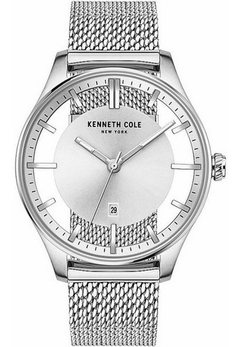 Kenneth Cole Ny - Reloj Análogo Kc50919023a Hombre Color de la correa Plata Color del bisel Plata Color del fondo Plata