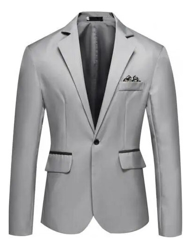 Traje De Bolsillo Decorativo Tipo Blazer Casual Con Solapa D