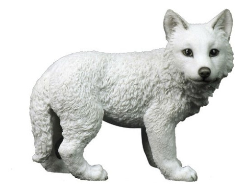 Figura Decorativa De Estatua De Cachorro De Lobo De 5.13 Pul