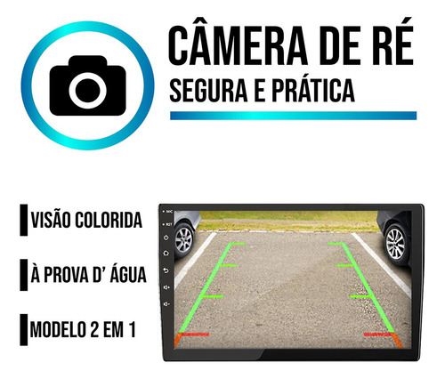 Kit Multimidia Carplay 9pol Uno 15 16 17 18 19-21 + Camera