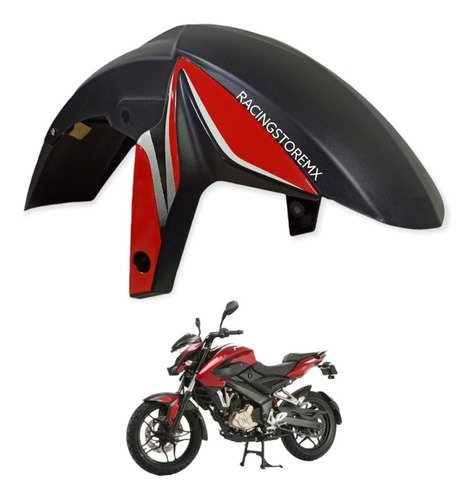 Salpicadera Delantera Bajaj Pulsar Ns200 As200 Negro /rojo