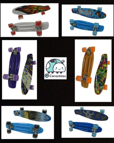 Mini Patineta De Plástico Patinetas Completas Skateboard 