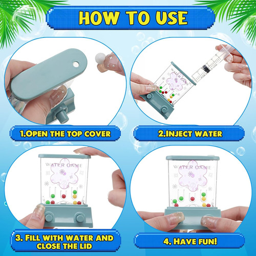 4 Piezas De Juego De Agua De Mano, Lanzamiento De Anillo De