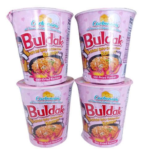 Ramen Coreano Buldak Carbonara En Bote. 4 Ramen.
