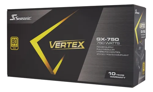 Fuente De Poder Seasonic Vertex Gx-750 750w 80 Gold, Atx 3