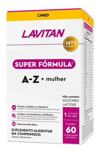 3caixas Lavitan Super Fórmula A-z Mulher C/ 60 Cpr Cd