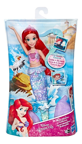 Muñeca Disney Princesa Ariel Melodias Brillantes Hasbro/g