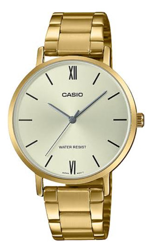 Reloj Casio Dama/mujer (ltp-vt01g-9budf) Dorado/ Analógico 