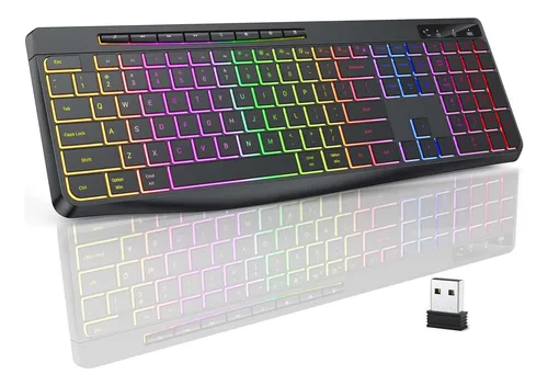 Teclado inalambrico retroiluminado sale