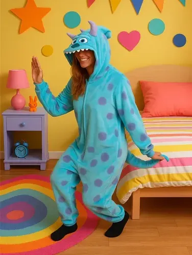 Pijama Kigurumi Sulley Monstros Sa Plush Adulto Quentinho
