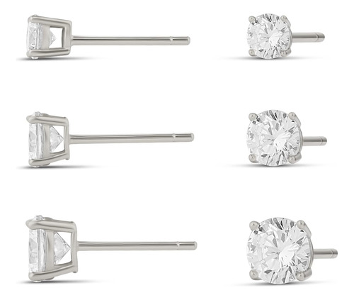 Juego De Pendientes Essentials De Plata De Ley Con Circonita