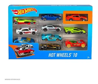 Hotwheels Pack 10 Autos, Carros De Carrera Mattel Original