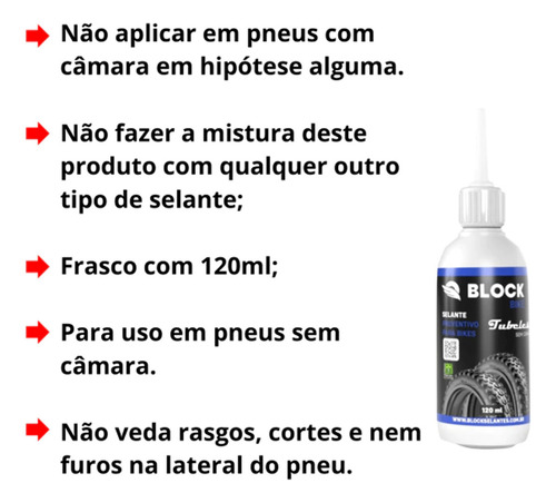 Selante Vacina Pneu Sem Camara Ar Bicicleta Tubeless Kit C/6