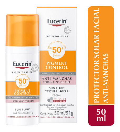 Eucerin Protector Solar Facial Pigment Control Fps 50+ 50ml