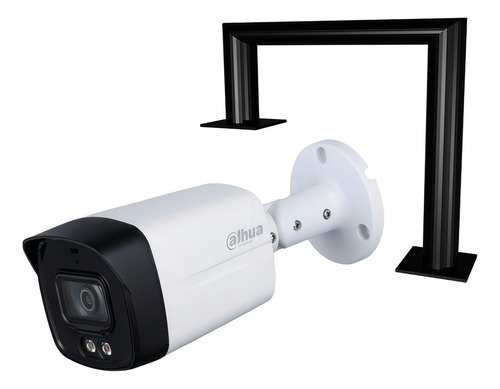 Dahua Cámara Bullet Hfw1239tlm-plus-artemis Full Color 2 Mp Con Brazo Metálico Y Letrero Disuasivo Super Adapt Wdr Real 130 Db Microfono Integrado Lente De 3.6mm Led 40m Ip67 Hfw1239tlm Starlight