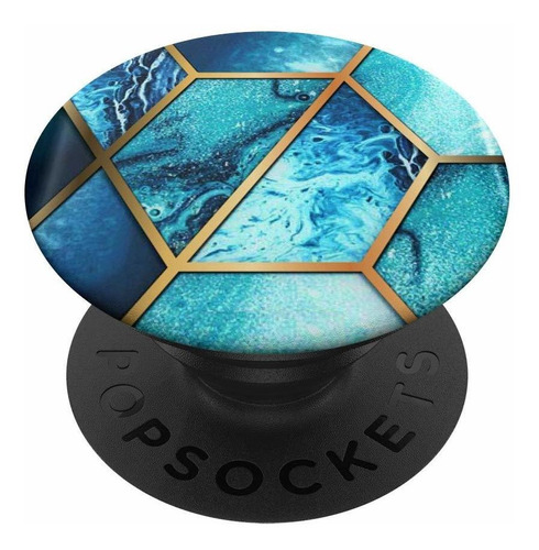 Oceano Geometrico Acuarela Azul Popsockets Popgrip