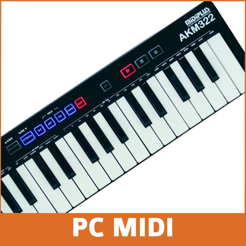 Imagen 7 de 10 de Teclado Controlador Midi Midiplus Akm322 32 Teclas Sensitivo