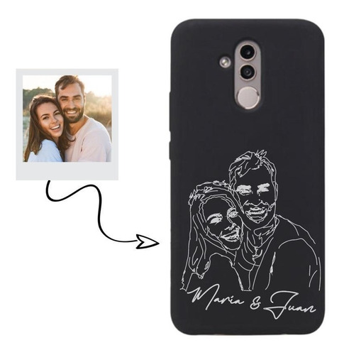 Silicones Case Personalizado Parejas Huawei Mate 20 Lite 