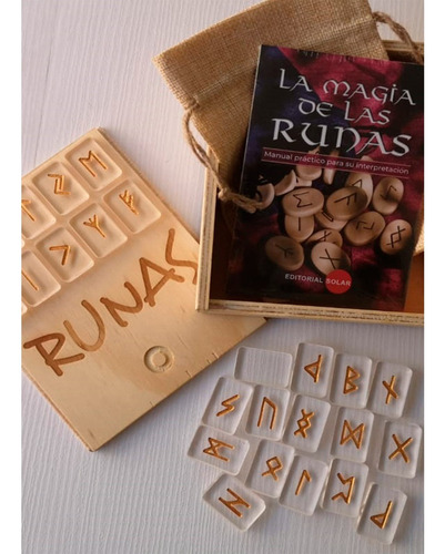 La Magia De Las Runas, 25 Runas, Libro Y Bolsa