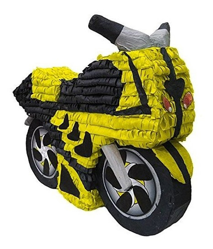 Aztec Imports, Inc. Piñata De Motocicleta Amarilla