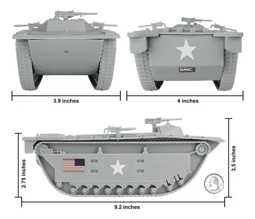 Bmc Ww2 Usmc Amtrac Lvt - Vehículo Anfibio 1:32 Para Hombr.
