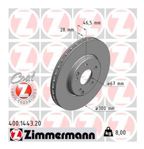 Par Disco De Freio Diant. Mercedes E 430 1997-2003 W210