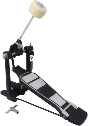 Kick Bass Drum Pedal Con Drum Beater Stick Y Drum Key P...