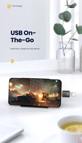 Imagen 2 de 10 de Adaptador Otg Usb Hembra A Usb C 10a 240w Max Usb 3.0