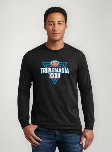 Playera Deportiva M Larga Hombre Lucha Libre Aaa Triplemanía