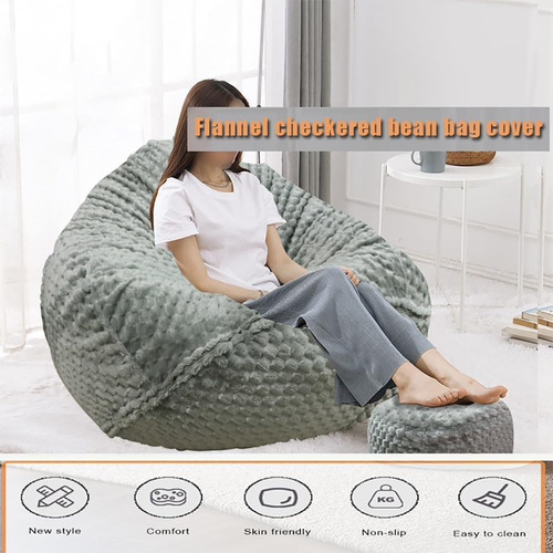 Huamengoo Soft Bean Bag Silla Cover No Sofá De Relleno De De