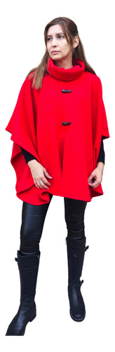 Poncho Polar Mujer Con Cuello Alto Calidad Premium