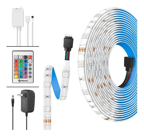 Tira Led Multicolor Rgb 5m Steren Control Remoto