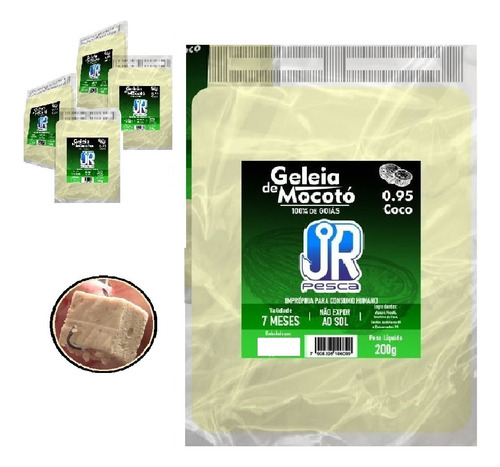 05 Mocotó Isca Para Pesca Jr Pesca - Geleia sabor coco goiana