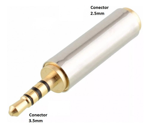 Imagen 1 de 6 de Adaptador Para Audifonos 3.5mm A 2.5mm De 3 Y 4 Polos