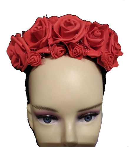 Frida Kahlo Diadema Roja Navidad Primavera Carnaval Fiesta