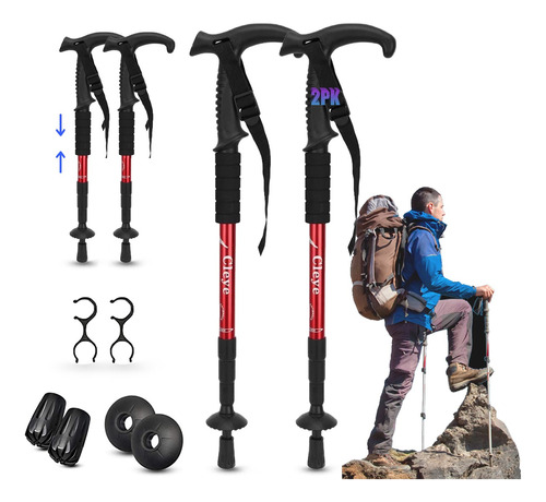 Bastones De Senderismo Bastones Trekking Plegables 2pcs