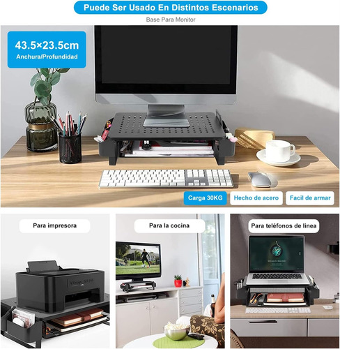 Soporte Metal Para Monitor,soporte Monitor Para Escritorio Y