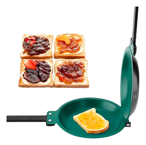 Sartén Doble Antiadherente Para Tortillas Tortillero 20 Cm